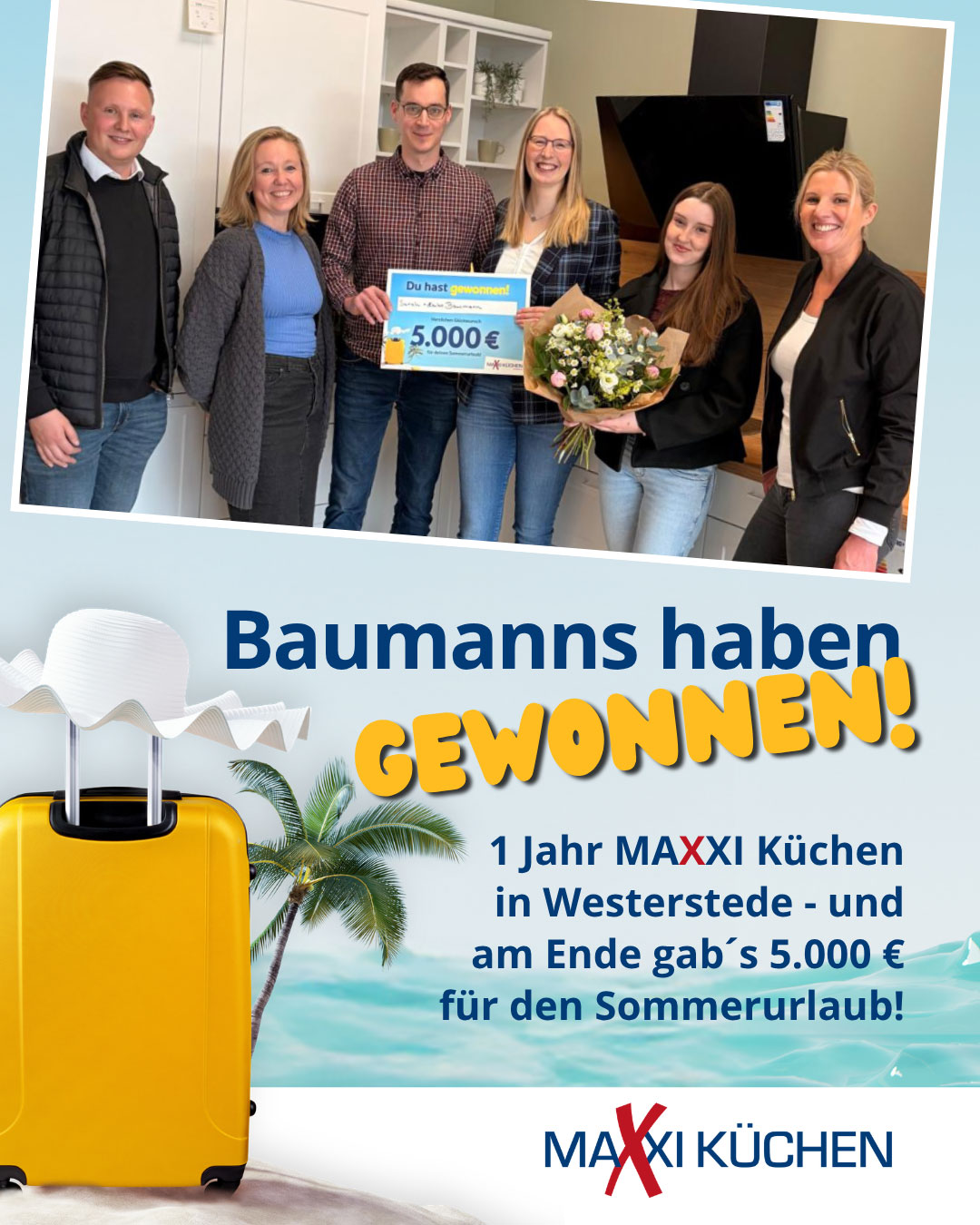 Gewinnspiel: Familie Baumann gewinnt 5000 Euro